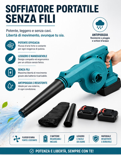 Soffiatore doppia batteria - a,
